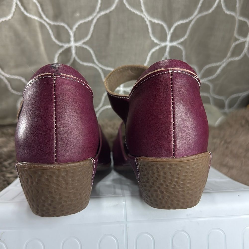 (Z3) L'Artiste Spring Step Gloss, Mary Jane Stiletto Clogs, Leather Burgundy S 9 - Picture 6 of 12